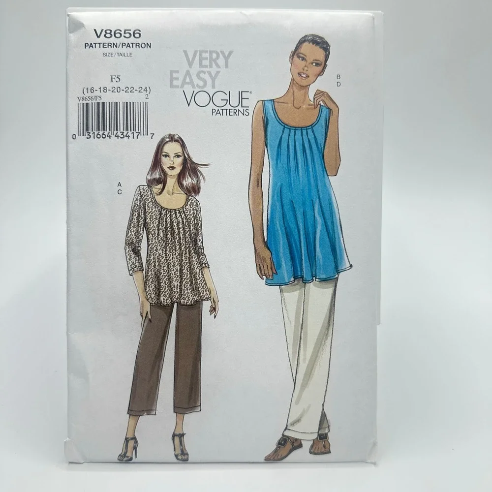 Vogue Patterns Sewing Pattern Misses F5 16-24 V8656 Uncut Factory Folded